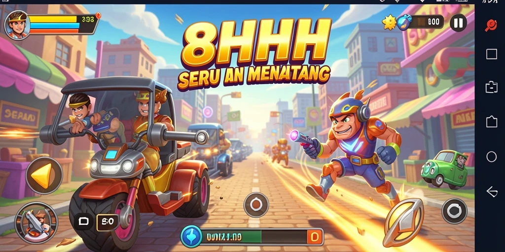 Tampilan gameplay <strong>8HHH</strong> yang menantang dan seru dalam mode arcade.