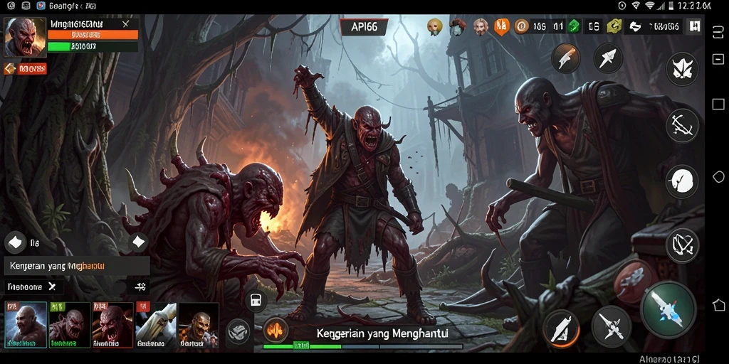 Tangkapan layar gameplay API66 menampilkan suasana Horror yang mencekam.