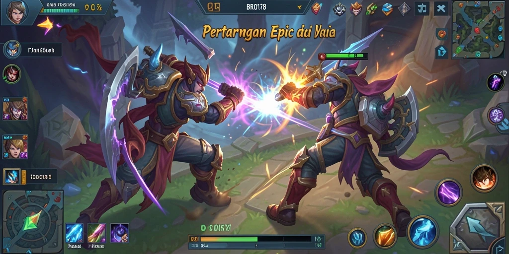 Gambaran aksi seru di arena pertarungan BRO178.