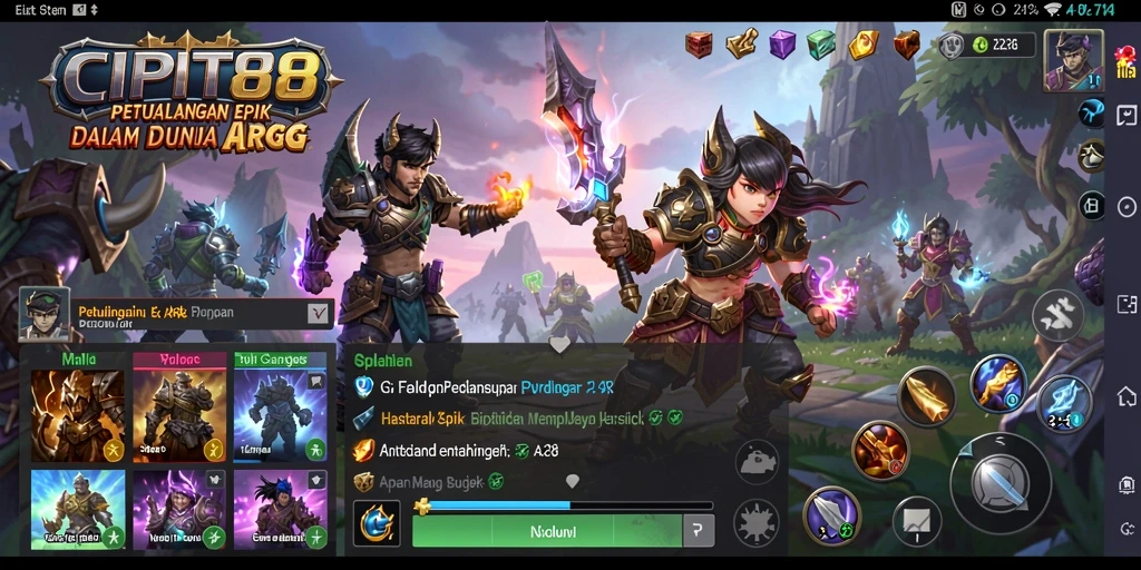 Tampilan gameplay mendebarkan dalam dunia ARPG.