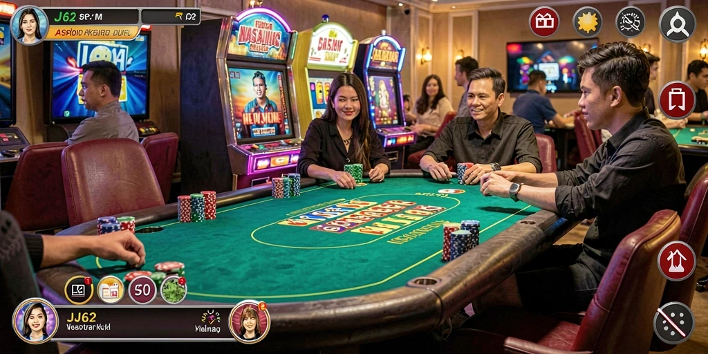 Tampilan menarik dari gameplay Kasino JJ62 yang mengasyikkan.