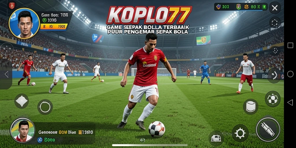 Tangkapan layar dari gameplay KOPLO77 yang menegangkan saat pertandingan sepak bola.