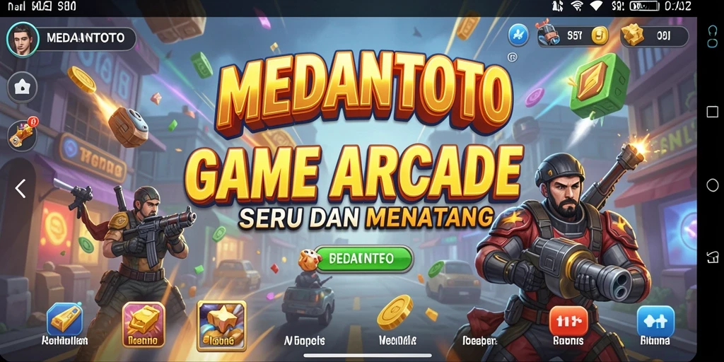 Tampilan gameplay <strong>MEDANTOTO</strong> yang seru dan menantang di dunia arcade.