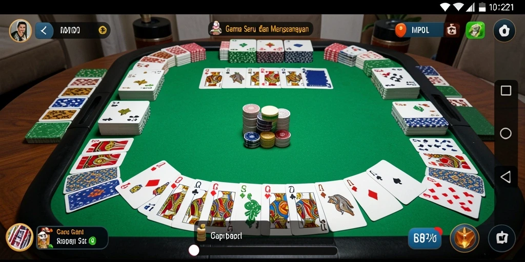 Tampilan gameplay seru permainan Gaple MPO1221.