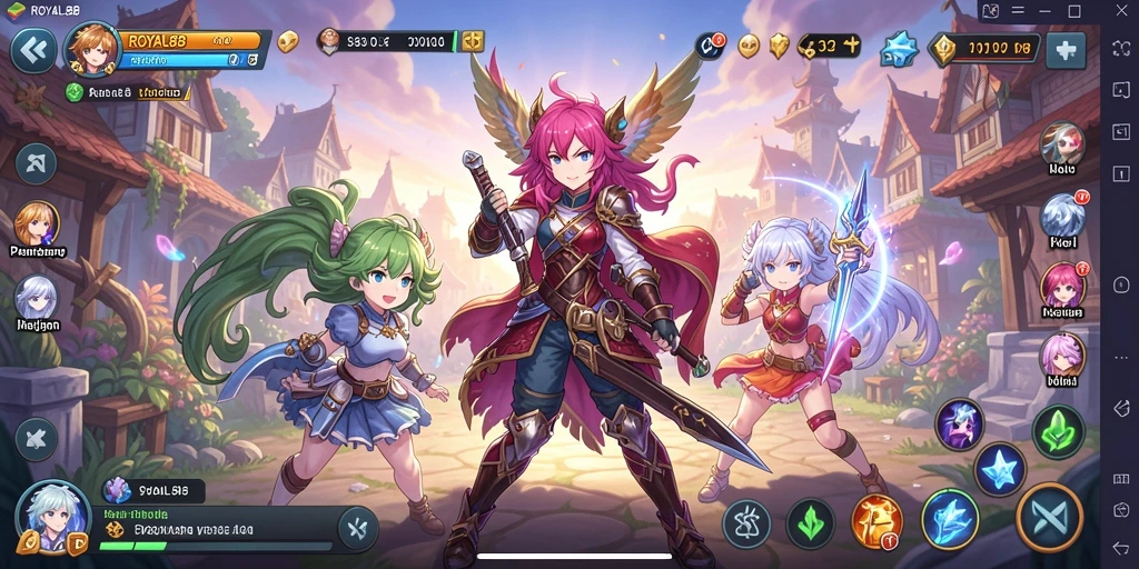 Tampilan visual menawan dari gameplay Anime ROYAL88.