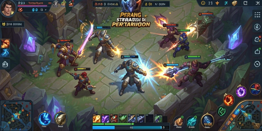Gameplay RR33 yang mendebarkan dalam pertempuran MOBA.
