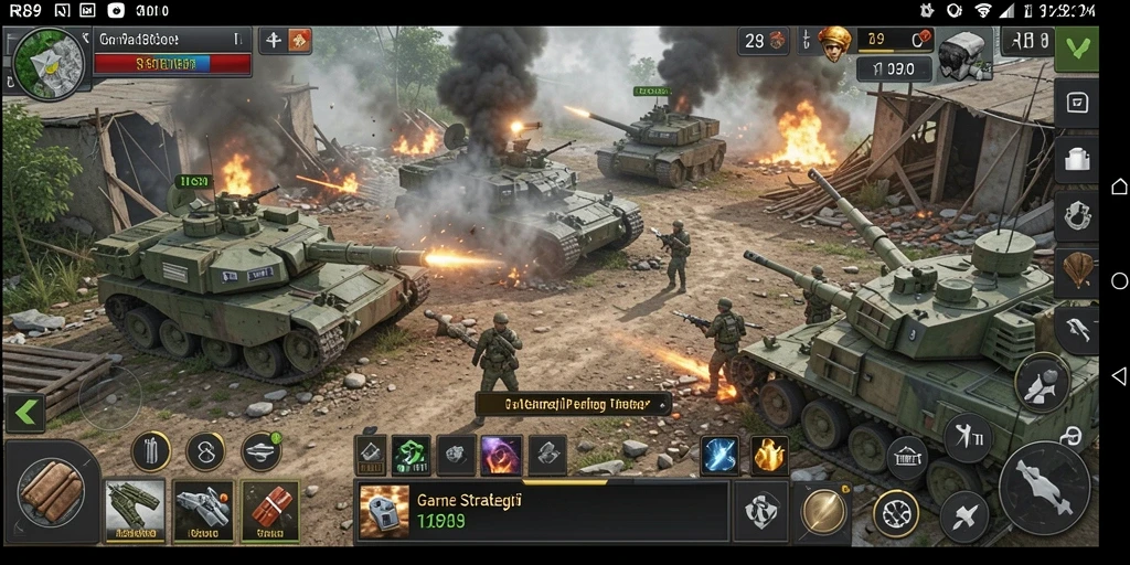 Screenshot RR89 menunjukkan momen epik dalam pertempuran strategi.