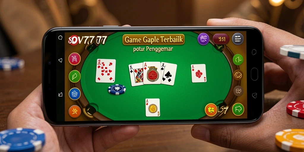 Tampilan menarik dari gameplay SOV777 dengan suasana Gaple yang seru.