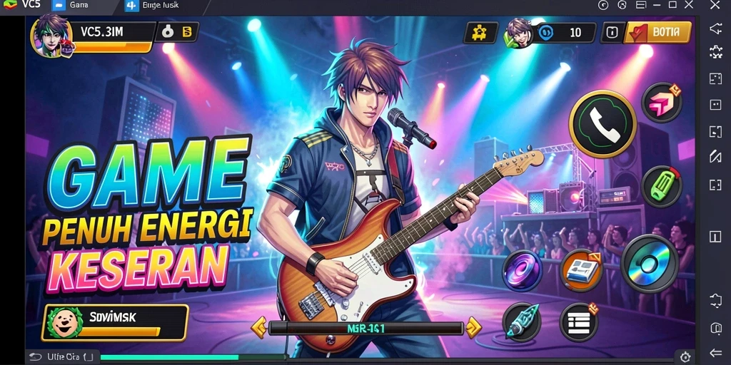 Tampilan gameplay VC5 yang penuh warna dan interaktif.