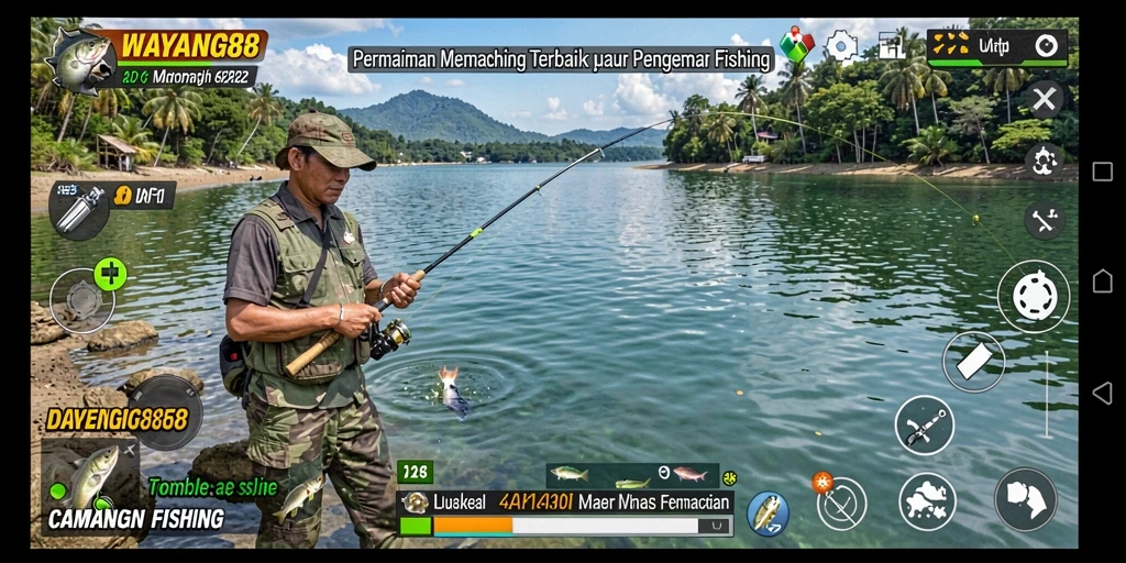 Tampilan gameplay WAYANG88 yang seru dan menantang saat memancing.